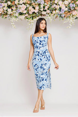 SYDNEY SIDE SLIT BODYCON MIDI DRESS