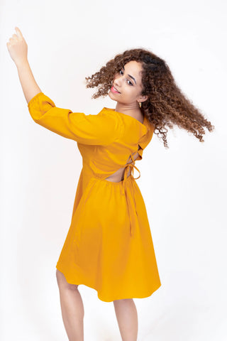 MELINA BACK OPEN MINI DRESS