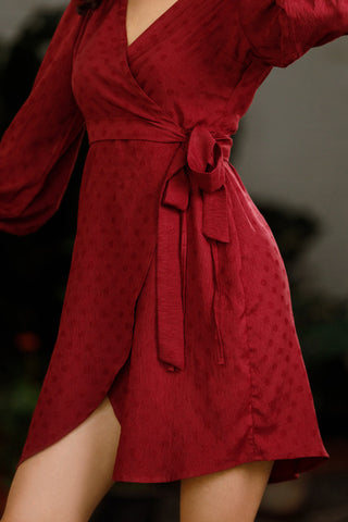 OLIVIA LONGSLEEVE WRAP DRESS