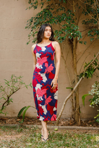 VIANNA BACK TIE MIDI DRESS