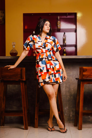 LILLIAN CROSSOVER MINI DRESS