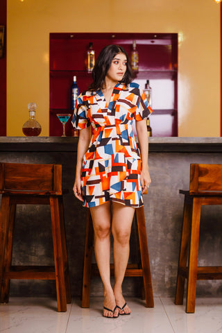 LILLIAN CROSSOVER MINI DRESS