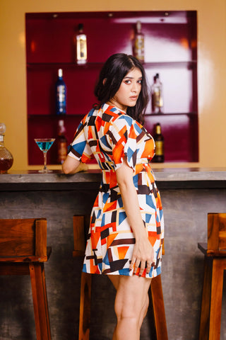 LILLIAN CROSSOVER MINI DRESS