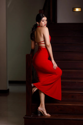 MEGAN SIDE SLIT BODYCON DRESS