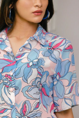 ASHLEY SHORTSLEEVE FLORAL TOP