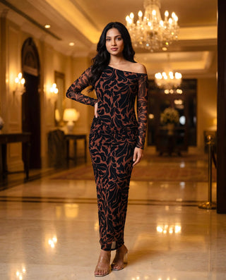 CHRISTIANA MESH BODYCON DRESS