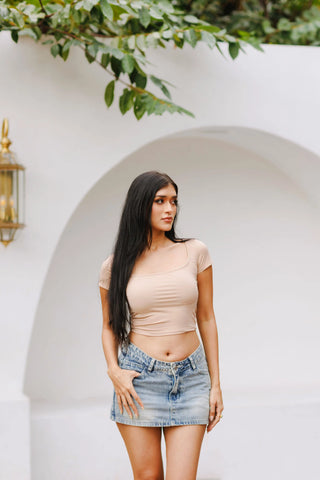 BELLA SQUARE NECK BASIC TOP