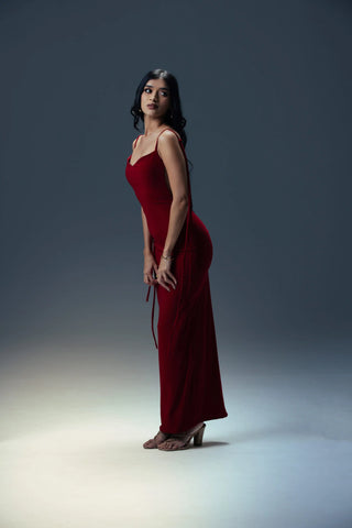 GENEVIEVE BACK OPEN EVENING DRESS