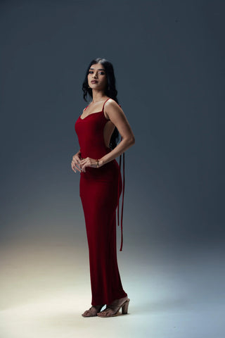 GENEVIEVE BACK OPEN EVENING DRESS