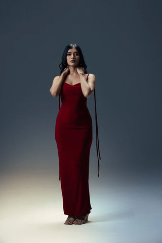 GENEVIEVE BACK OPEN EVENING DRESS