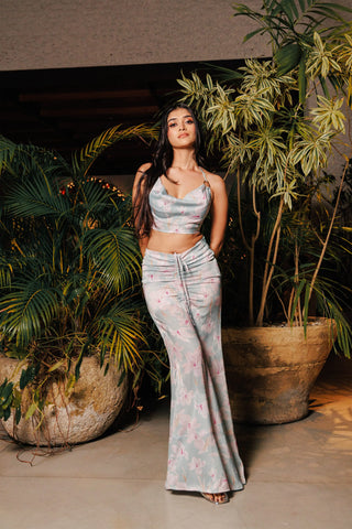 ELENA COWL TOP & RUCHED FLOW TWO-PIECE SET