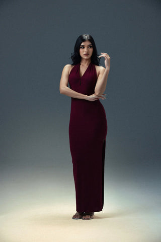MEGAN SIDE SLIT BODYCON DRESS