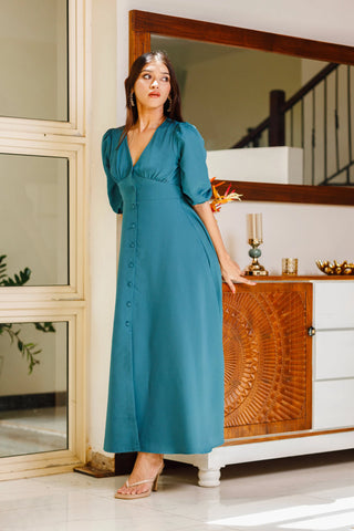 HARPER FRONT OPEN MAXI DRESS